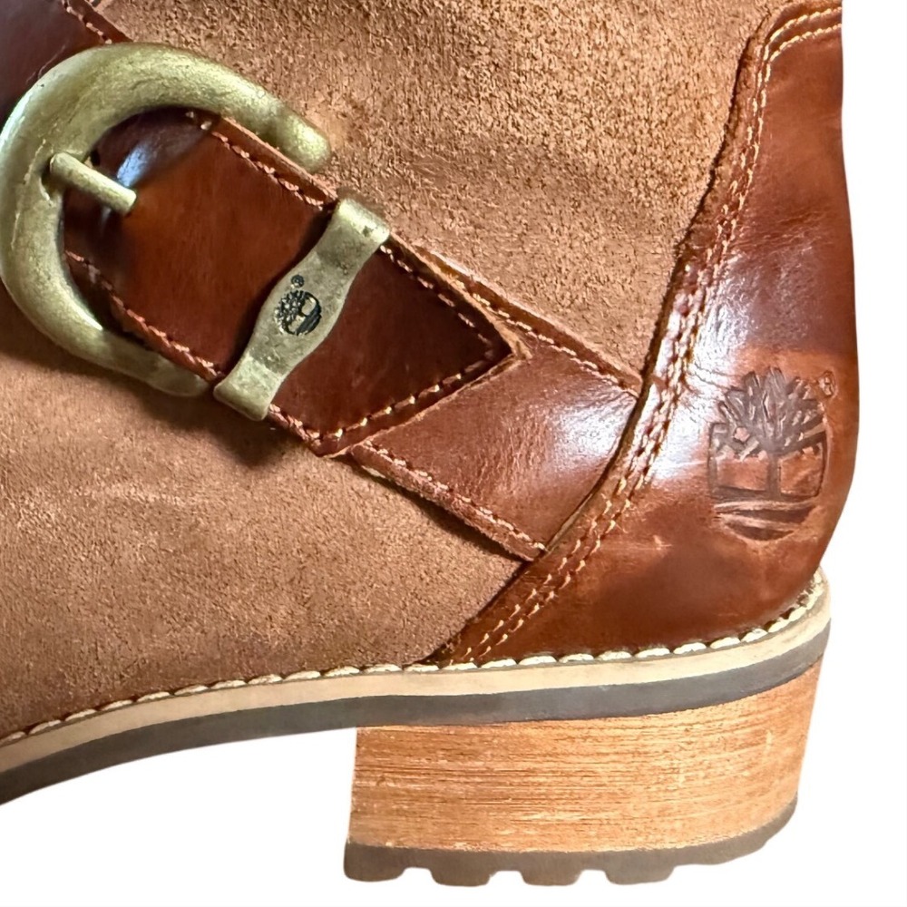 Timberland Earthkeepers Women's Tall Lace-Up Leather Suede Boots Brown 8.5 - Picture 3 of 9